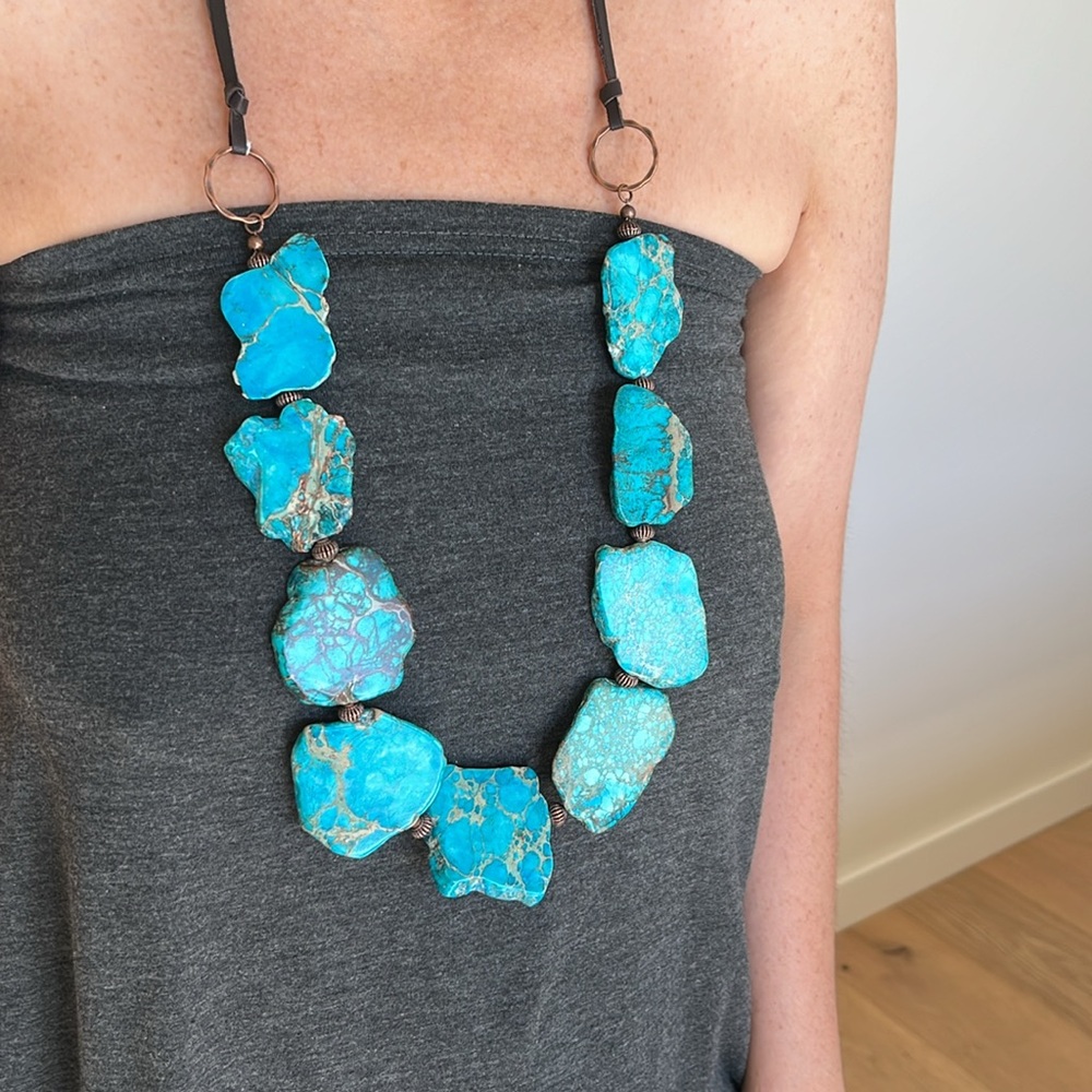 Turquoise Chunky Handmade Necklace